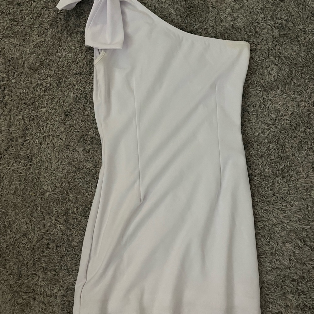 Amazon One-Shoulder White Dress